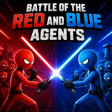 Battle of the Red and Blue Agents game Play Battle of the Red and Blue Agents game